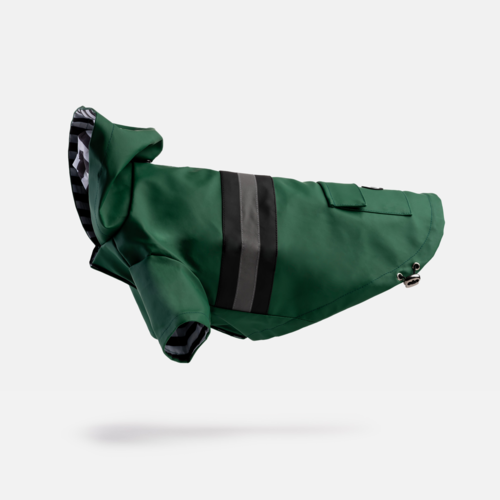 Aden-Green.png ☔ Aden Waterproof Dog Raincoat – Green Vinyl Rain Jacket with