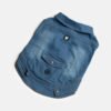 👖 Dusten Denim Dog Jacket – Stylish Distressed Jean Jacket with Poop