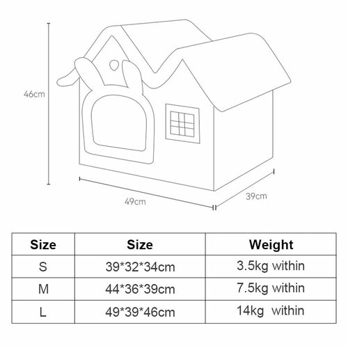 S737459ac57ae41309ed00e2cb0f7b5ccT_d9da8e09-f45a-4cce-bbaf-622c070bc4a2.jpg Removable Roof Plush Pet House