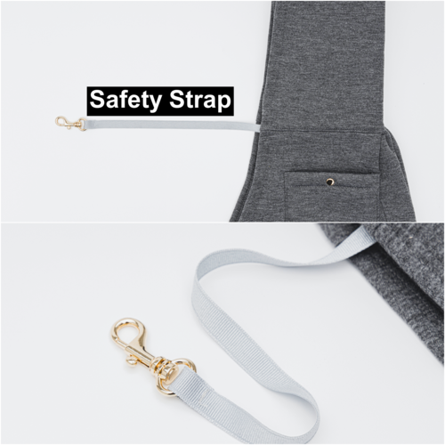 SafetyStrap.png Lof Neoprene Pet Sling Carrier - Secure & Stylish Travel for Small